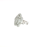 Bague Fleur Pavée – Argent 925 & Zirconiums – Création unique EVALA
