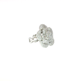 Bague Fleur Pavée – Argent 925 & Zirconiums – Création unique EVALA