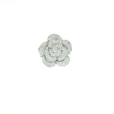 Bague Fleur Pavée – Argent 925 & Zirconiums – Création unique EVALA