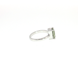 Bague Améthyste Verte Naturelle – Argent 925