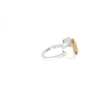 Bague Citrine Naturelle & Zirconiums – Argent 925