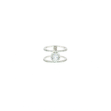 Bague double rang en argent et oxydes de zirconium – Taille 52