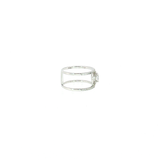 Bague double rang en argent et oxydes de zirconium – Taille 52