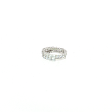 Bague Entrelacs – Argent 925 et oxydes de zirconium – Taille 56