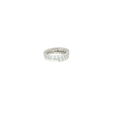 Bague Entrelacs – Argent 925 et oxydes de zirconium – Taille 56