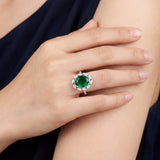 Bague Eméralia verte synthétique