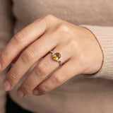 Bague Hélia grenat marron/jaune