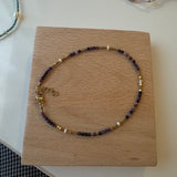 Bracelet cheville améthyste