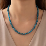 Collier Apatite de Madagascar 4 mm – Éclat Océan