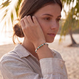 Bracelet “Équilibre Océan” – Nacre & Turquoise