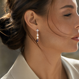 Boucles d'oreilles Perles d'Eau Douce Rosées & Perles Grises – Argent 925