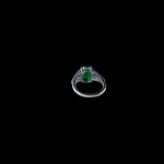 Bague verte avec zirconium