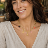 Collier “Évasion Dorée” – Charms & Acier Inoxydable