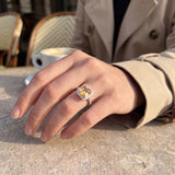 Bague Citrine Naturelle & Zirconiums – Argent 925
