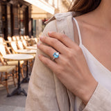 Bague Topaze naturelle & Diamants – Création unique EVALA