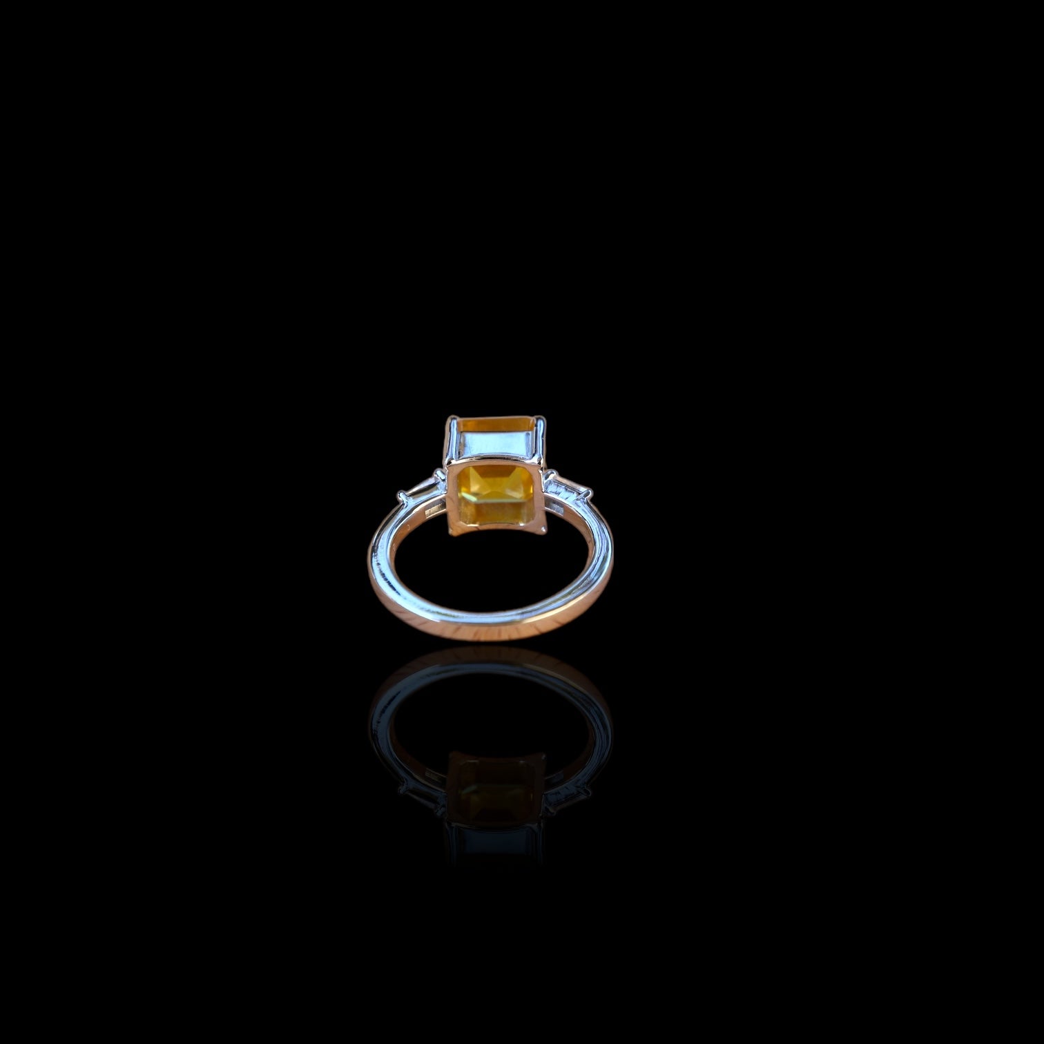Bague en citrine 
, argent 925. Bague Eclat Solaire