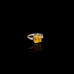 Bague en citrine 
, argent 925. Bague Eclat Solaire