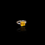 Bague en citrine 
, argent 925. Bague Eclat Solaire