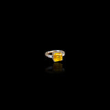 Bague en citrine 
, argent 925. Bague Eclat Solaire