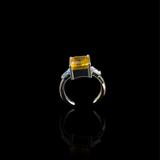 Bague en citrine 
, argent 925. Bague Eclat Solaire