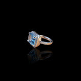 Bague "Eclat d'Azur" bague en topaze et zirconium argent 925