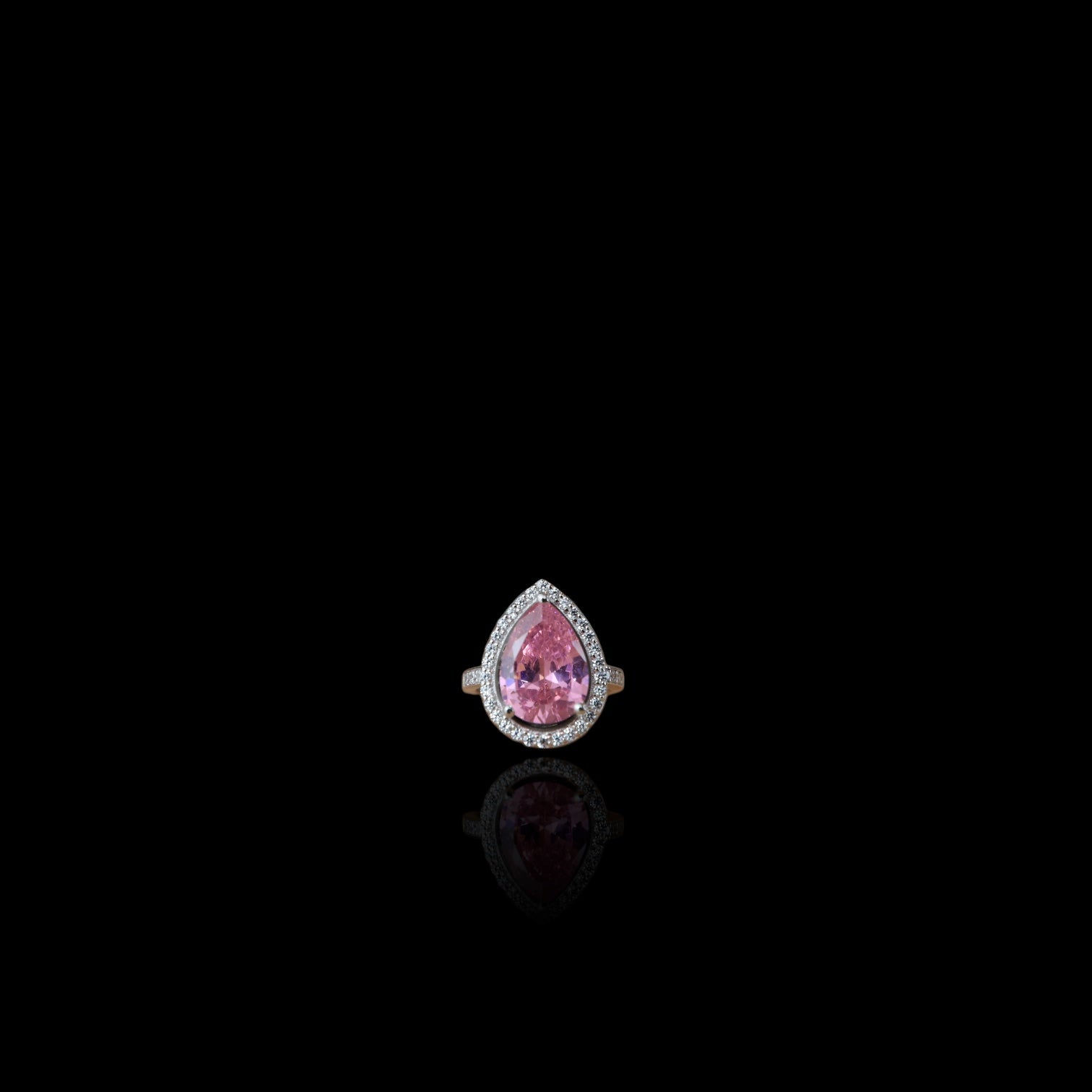 Bague "Imperial goutte d'améthyste rose" en argent 925