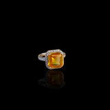 Bague en citrine 
, argent 925. Bague Soleil d'Or