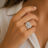 Bague Fleur Pavée – Argent 925 & Zirconiums – Création unique EVALA