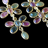 Boucles d’oreilles tourmaline multicolore