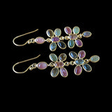 Boucles d’oreilles tourmaline multicolore