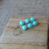 Boucles d’oreilles en amazonite 