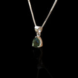 Pendentif émeraude goutte