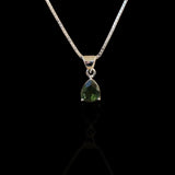 Pendentif émeraude goutte