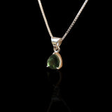 Pendentif émeraude goutte