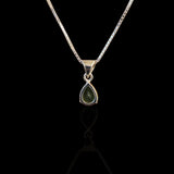 Pendentif émeraude goutte