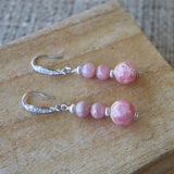 Boucles d’oreilles rhodocrosite