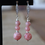Boucles d’oreilles rhodocrosite