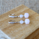 Boucles d’oreilles quartz rose