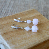 Boucles d’oreilles quartz rose