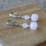 Boucles d’oreilles quartz rose