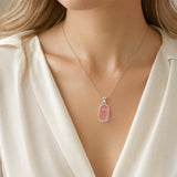 Collier “Douceur Rosée” – Rhodochrosite AAA