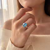 Bague Topaze naturelle & Diamants – Création unique EVALA