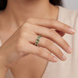 Bague Équilibre Noble en tourmaline verte