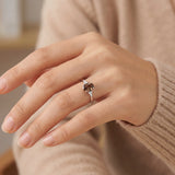 Bague Zircon Cognac du Cambodge – Argent 925