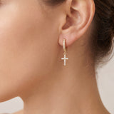 Boucles d'oreilles Croix Lumière