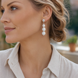 Boucles d'oreilles en Cristal de Roche Craquelé – Argent 925