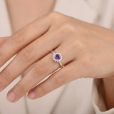 Bague “Éclat Violet” – Améthyste & Zirconiums