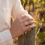 Bague Fleur en Citrines naturelles – Création unique EVALA