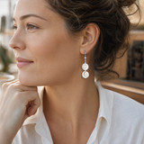Boucles d'oreilles artisanales Œil de Lucie – Argent 925