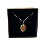 Collier ovale unakite